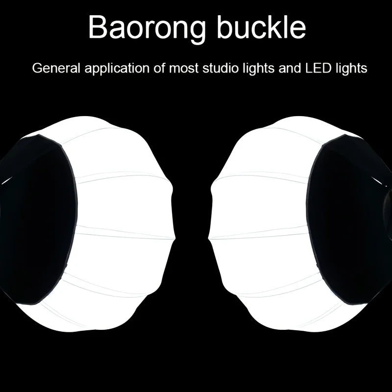 Universal Bowens Mount Lantern Softbox Light Diffuser, Spherical Soft Light Box for Studio LED Video Light Photography