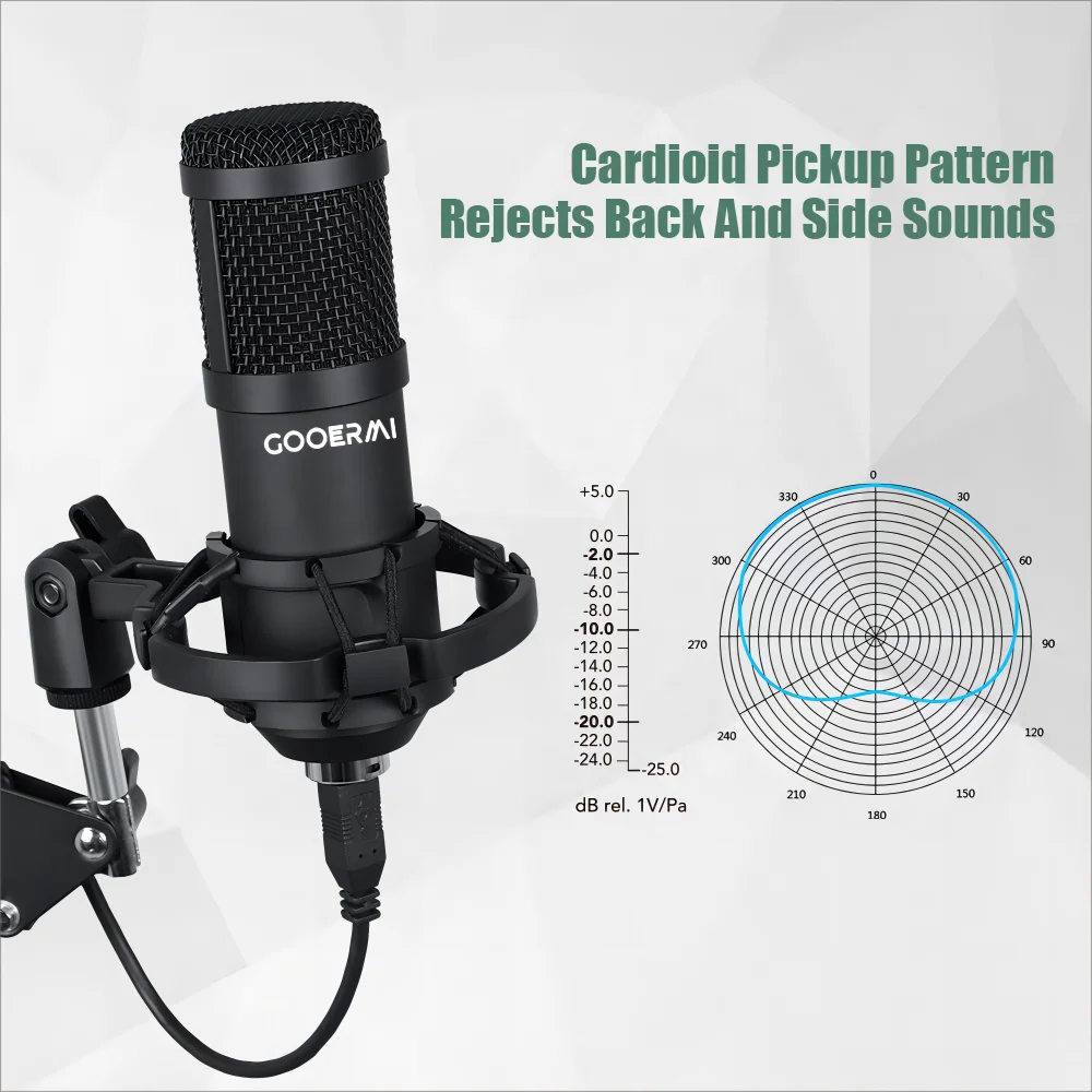 Clearance Sale Professional USB Condenser Microphone Kit for PC or Laptop Mic for Recording Broadcasting Gaming YouTube