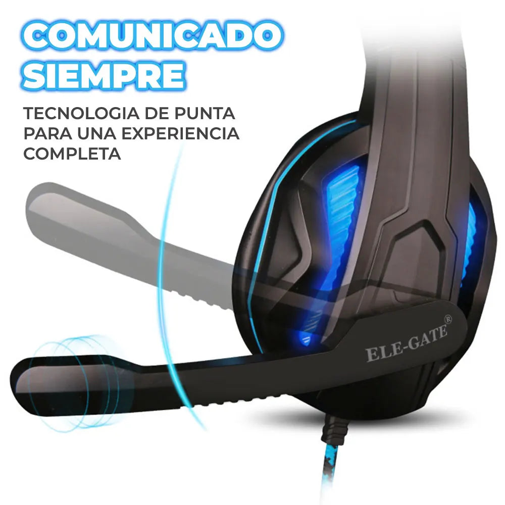 RGB LED Color Specialized Gamer Headset with Headband Compatible with Ps4 Xbox PC Laptop