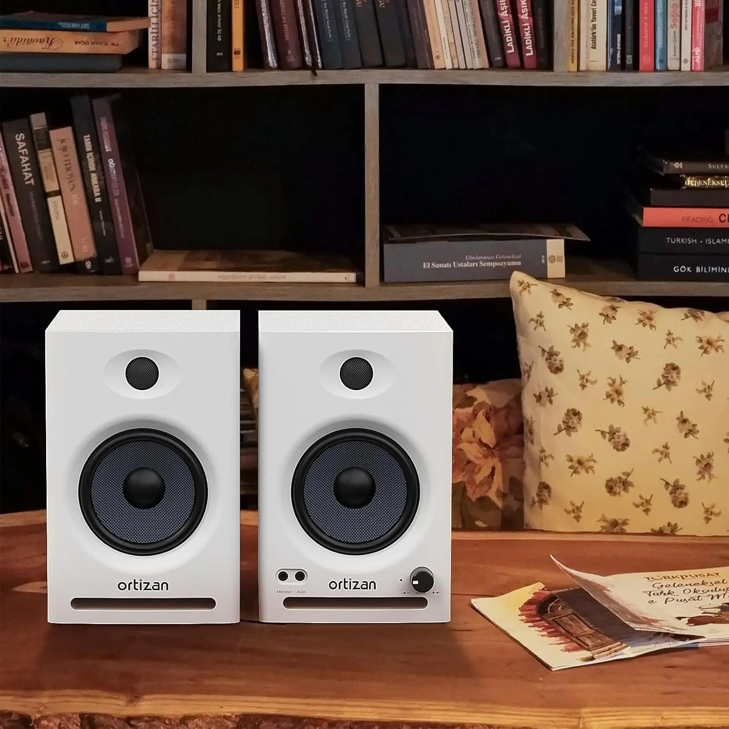 Ortizan Audio Bookshelf Active Speakers Studio Monitor,Bluetooth 5.3 Wireless Computer TV PC USB DAC HiFi Home Subwoofer System
