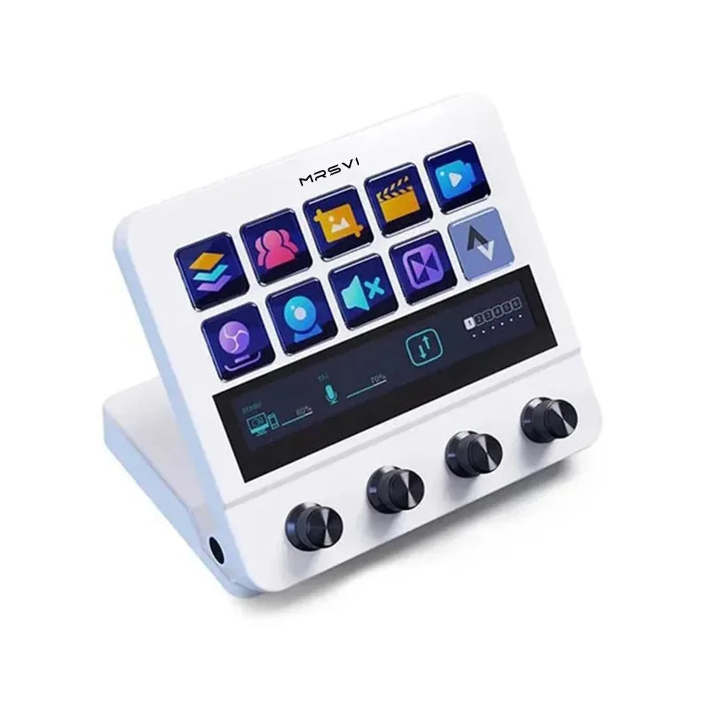 MRSVI N4 Stream Deck Controller, Elgato Alternative, 10 Programmable LCD Keys with 500+ Plugins for Streaming/Editing