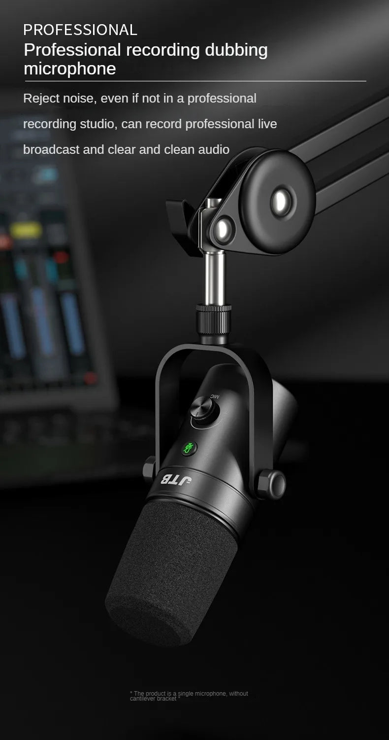 Boom Arm - Adjustable 360° Rotatable Microphone Sturdy Aluminum Alloy Mic Desk, Table Stand Foldable Scissor Stable Mount Arms