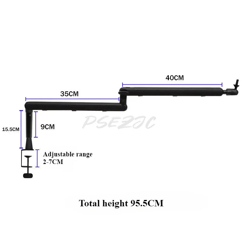 Desktop Mic Stand - Foldable Anti-Shock Cantilever Holder Mic Boom Arm
