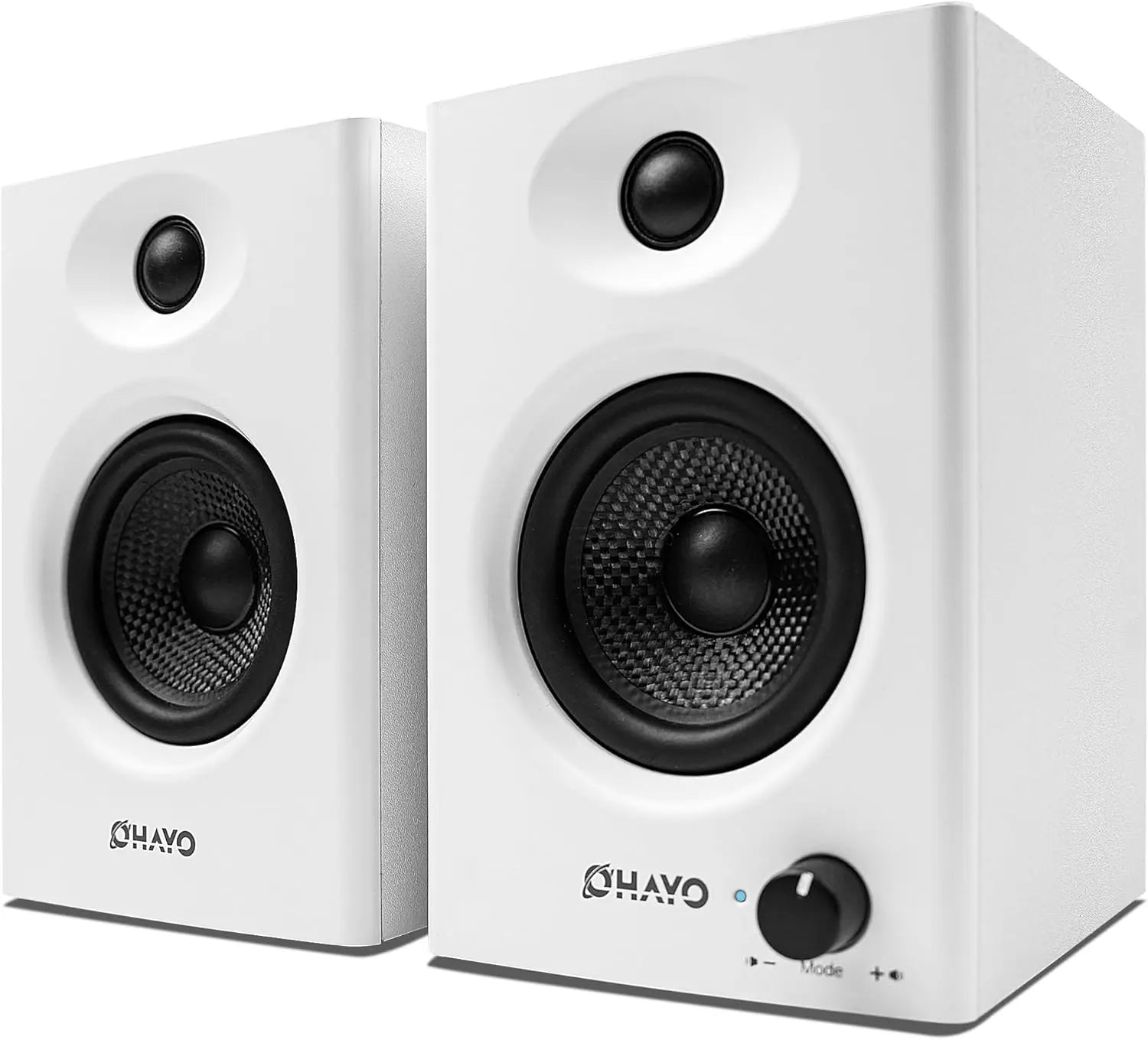 OHAYO Active Bluetooth 5.3 Bookshelf Speakers, 60W MDF Wooden Speaker Unit , 2.0 Computer PC Monitor Gaming Speakers,RCA/AUX/USB