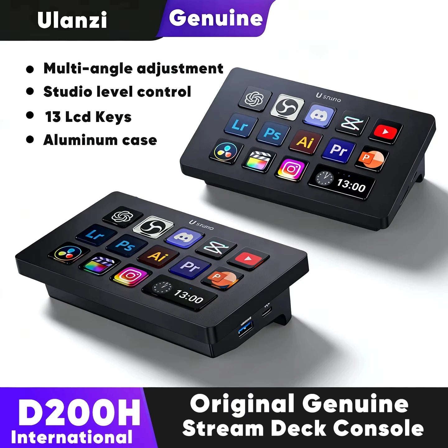 Stream Deck Creative Desktop Control Hub D200X D200H D200 For Video Photo Livestream