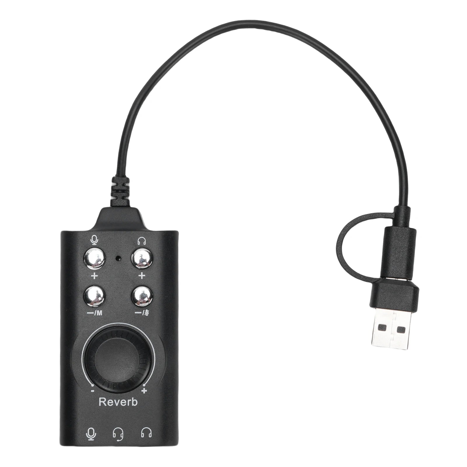 USB External Sound Card USB Type C External Sound Card Microphone Headphone Adapter for Laptop Phone Voice Changer Plug and Play