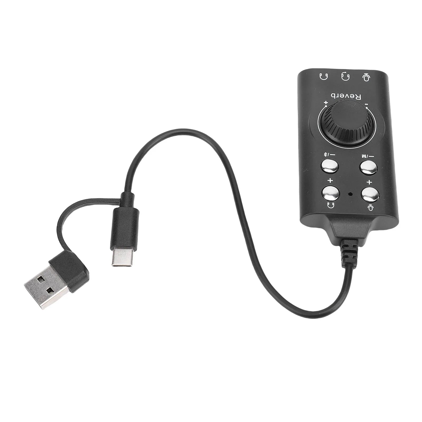 USB Sound Card External Stereo Sound Card with Volume Control USB to 3.5mm Jack Sound Adapter for PC Laptop Desktop Headset