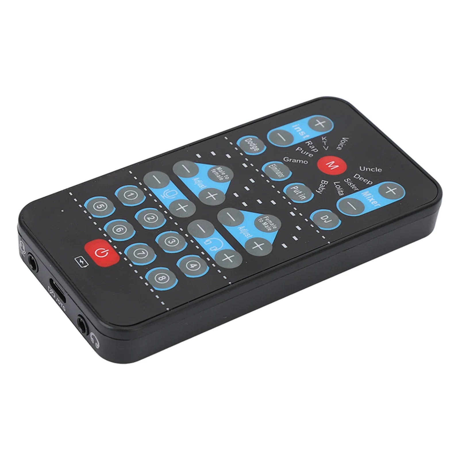 8 Sound Effects Mini Voice Changer Card Support Multi Languages Beautification Handheld Sound Card for Mobile Phone Computer