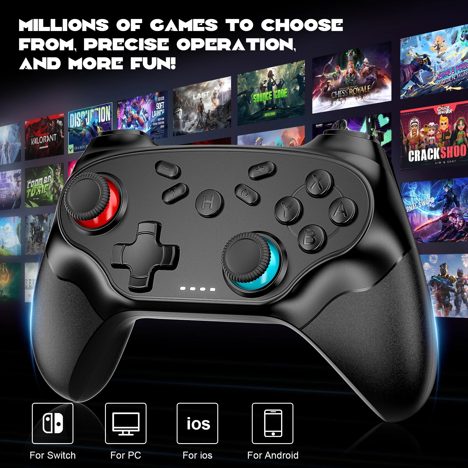Wireless Controller For Nintendo Switch/Oled/Ios/Android Gamepads Turbo Game Controller Vibration Control Console Remote