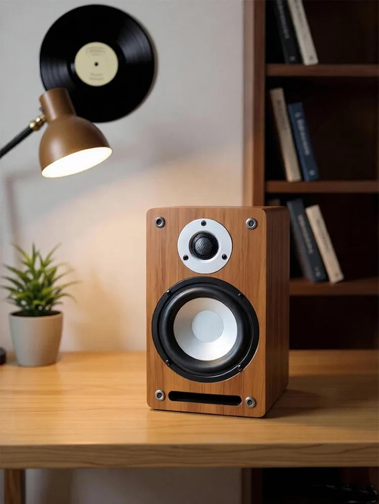 X100 HIFI Passive Bookshelf Speaker 5.5 Inch 2 Way Audiophile Wooden Monitor Speaker 60W2 Output Power 3 Inch Tweeter Unit