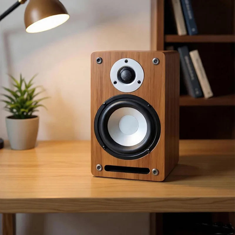 X100 HIFI Passive Bookshelf Speaker 5.5 Inch 2 Way Audiophile Wooden Monitor Speaker 60W2 Output Power 3 Inch Tweeter Unit