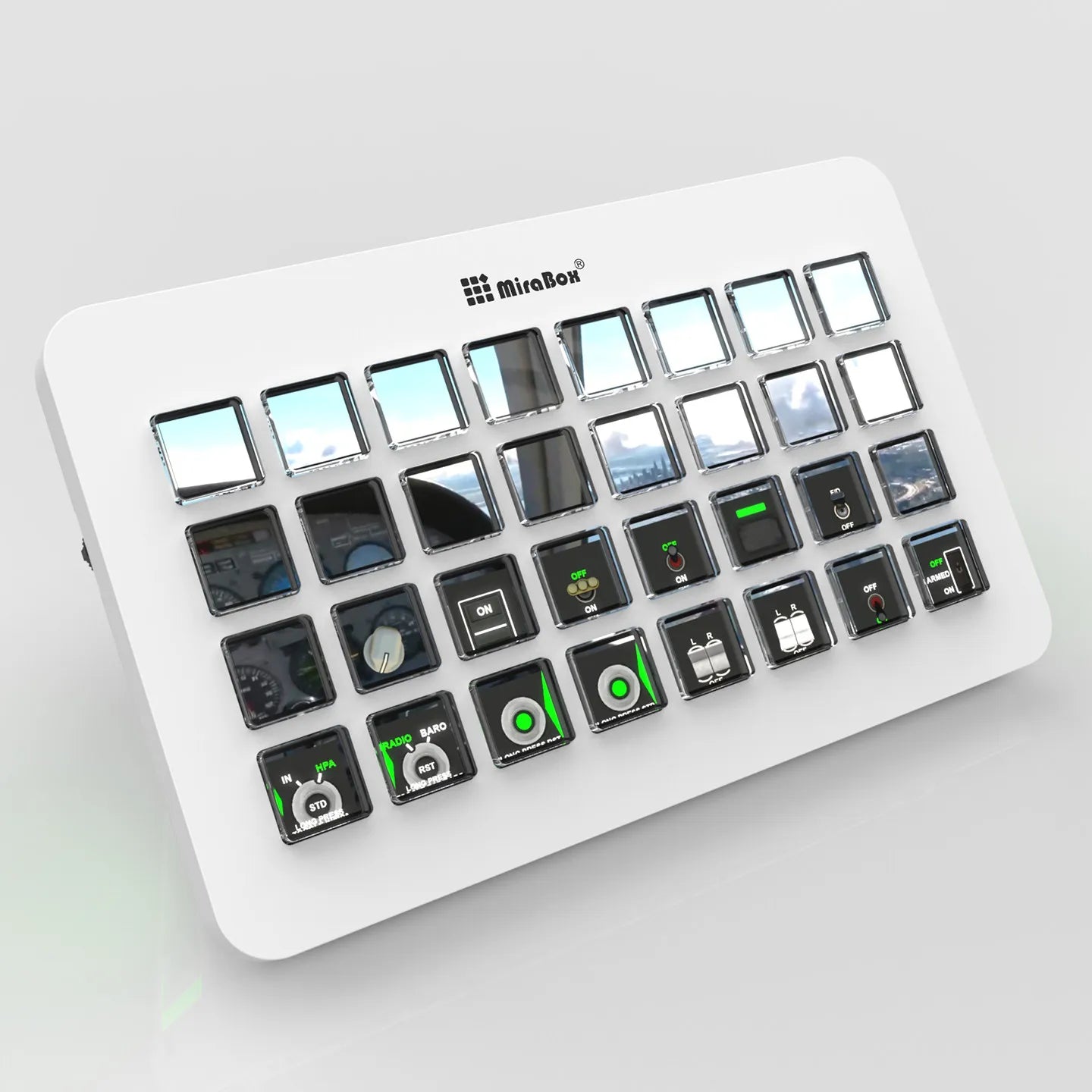 Mirabox XL 32-Key Visual Stream Deck Streamdeck Deck Dock Macro Pad Controller Desktop Console Stream Desk For OBS Streaming