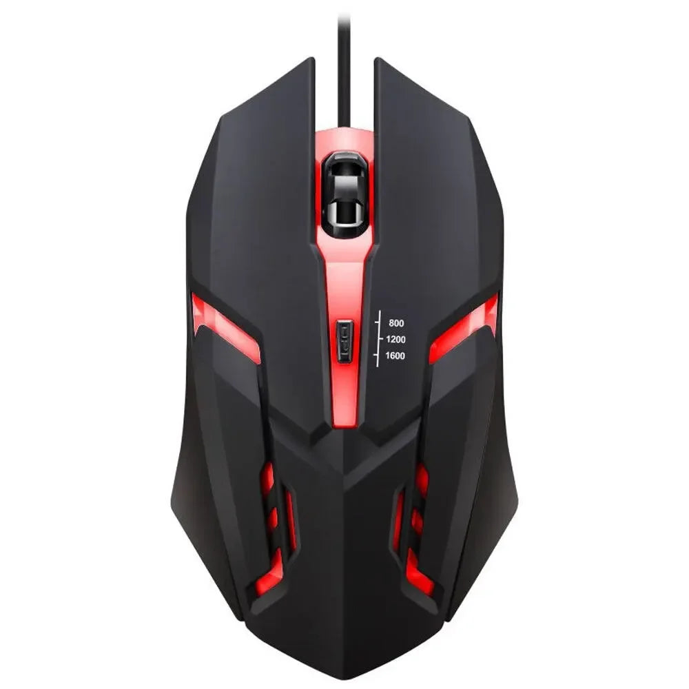 Ergonomic gaming mouse, suitable for desktop and laptop computers, 4-button USB RGB backlit mouse