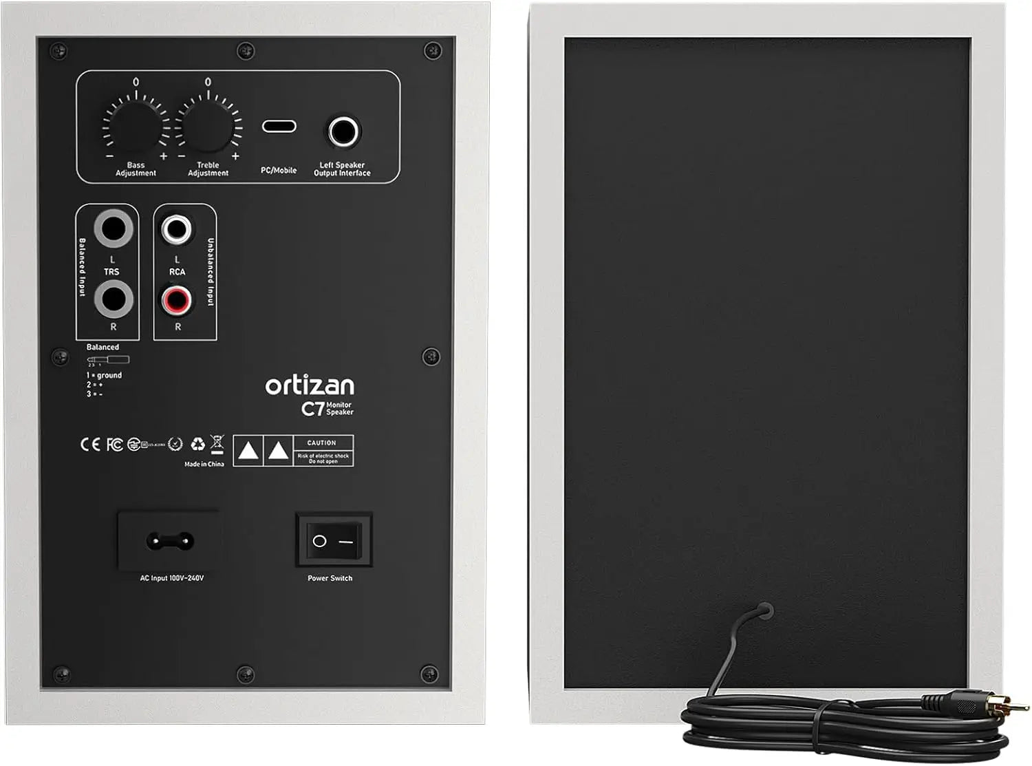 Ortizan Audio Bookshelf Active Speakers Studio Monitor,Bluetooth 5.3 Wireless Computer TV PC USB DAC HiFi Home Subwoofer System