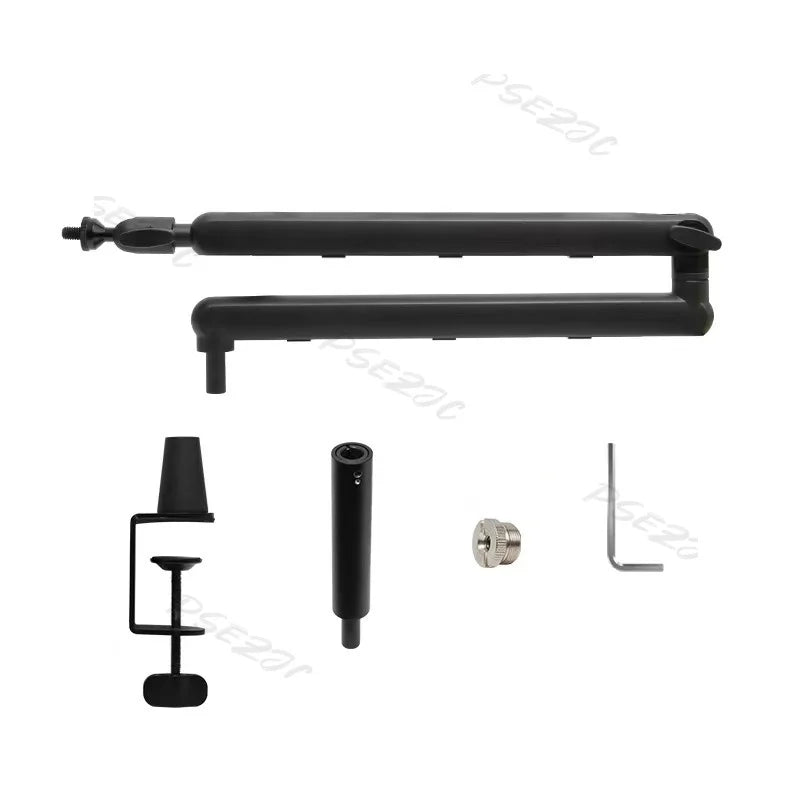 Desktop Mic Stand - Foldable Anti-Shock Cantilever Holder Mic Boom Arm