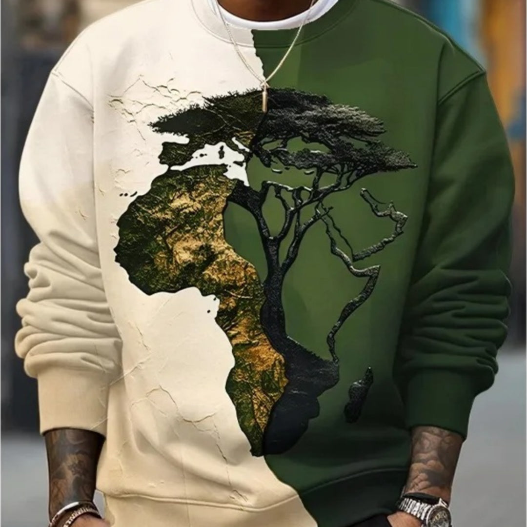 Men's Fashionable 3D Digital-print Hoodie