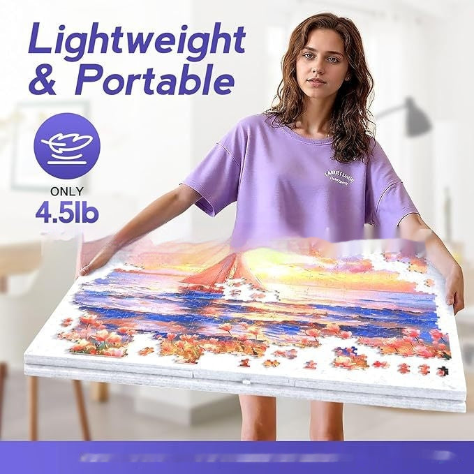 Puzzle Table Board With Bracket Cover 6 Drawers Portable Puzzle