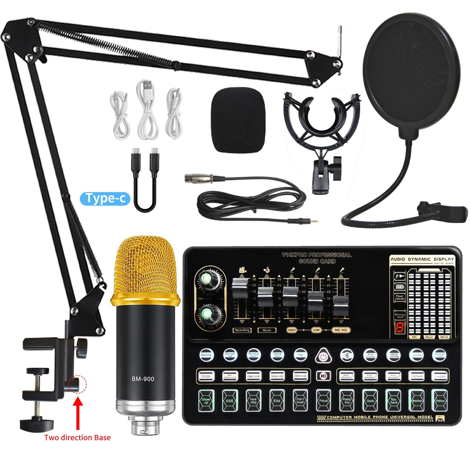 Sound Card Bm800 Set Microphone Stand Cell Phone Sound Card Set