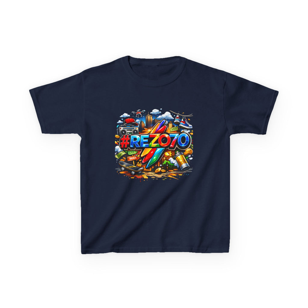 Kids Tee — Colorful #REZ0YO Surf & Skate Graphic