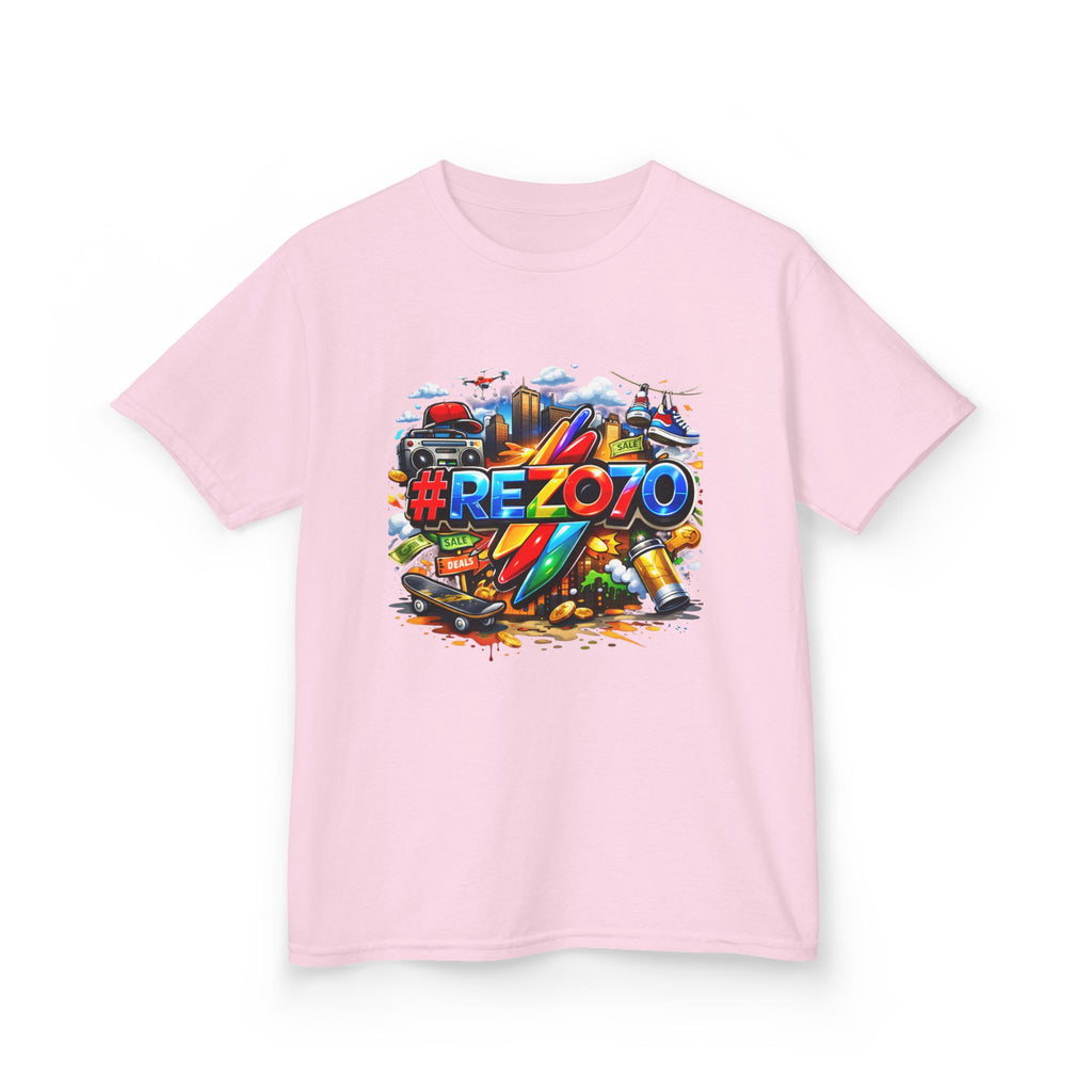Kids Tee — Colorful #REZ0YO Surf & Skate Graphic