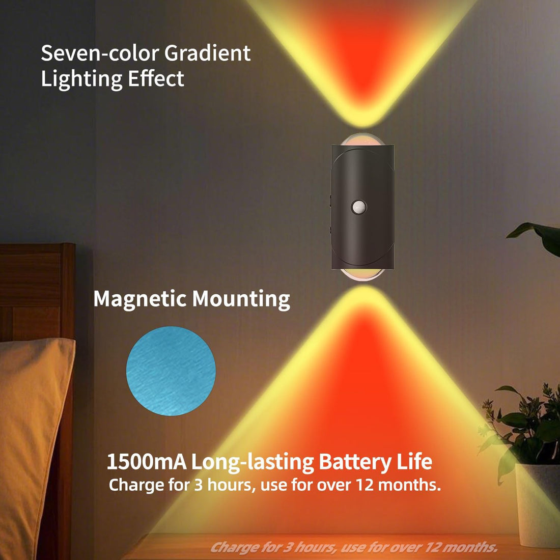 4PCS Color-sensing Motion Night, Wall, Cabinet, Decorative Lights