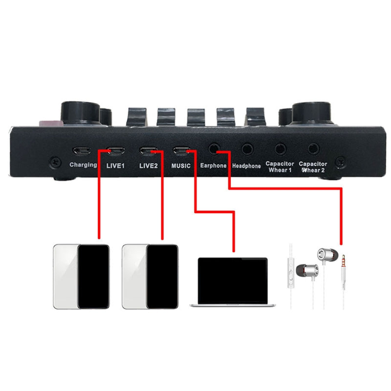 V9 Mobile Phone Live Sound Card Equipment Anchor Singing And Repairing