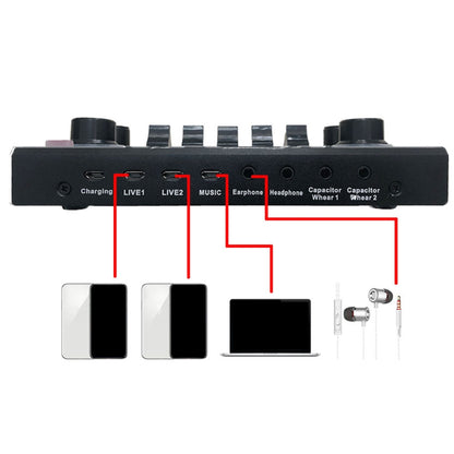 V9 Mobile Phone Live Sound Card Equipment Anchor Singing And Repairing