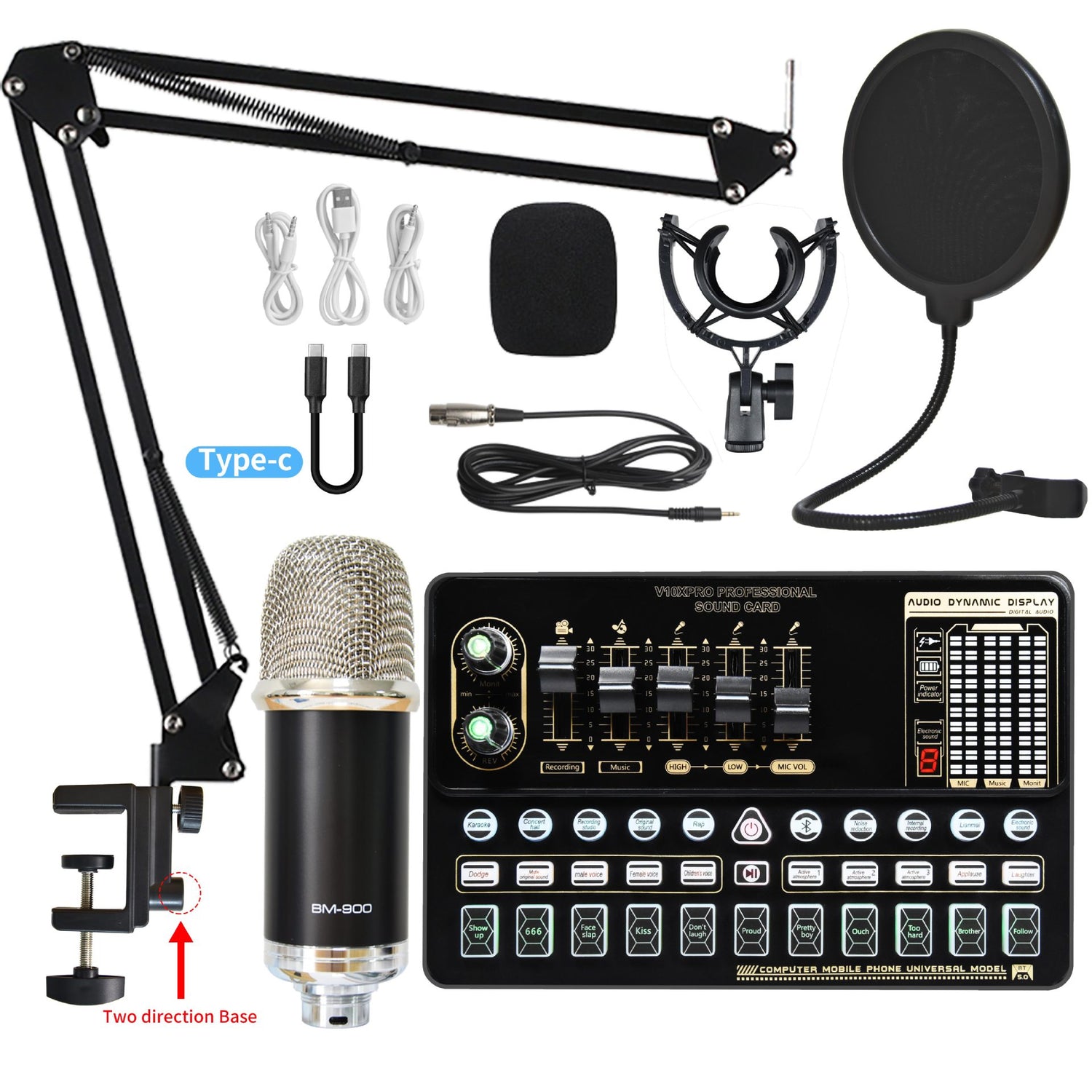 Sound Card Bm800 Set Microphone Stand Cell Phone Sound Card Set