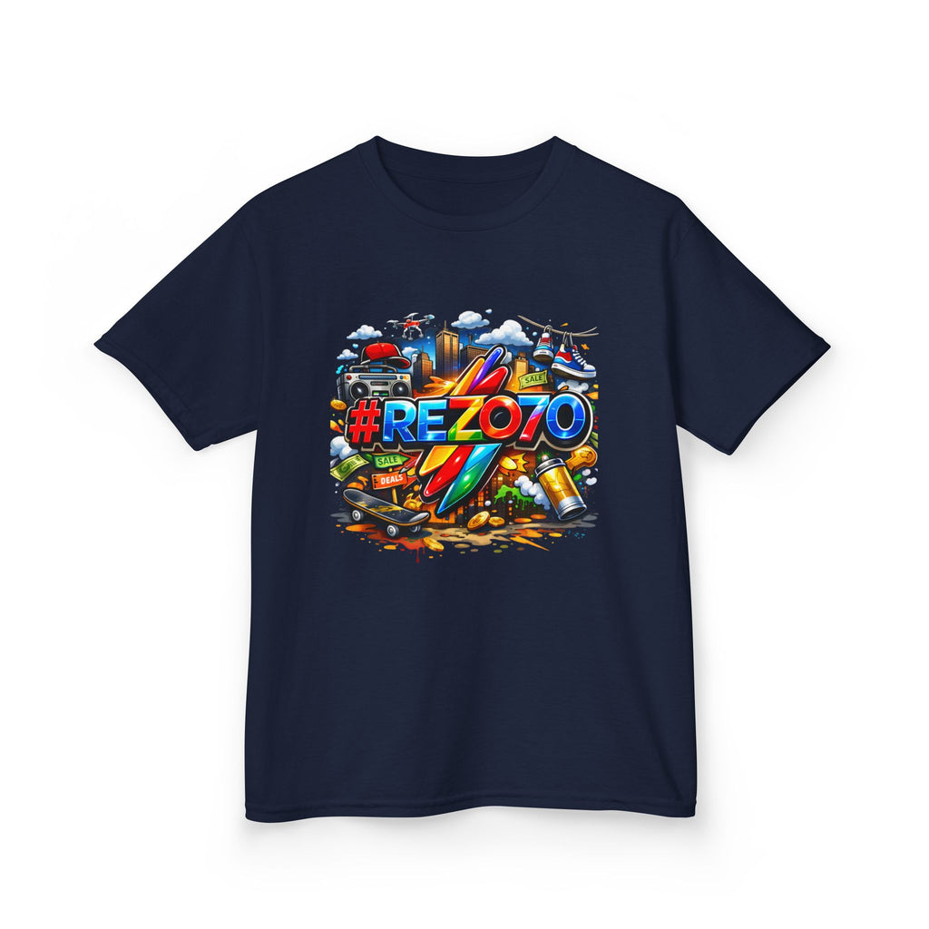 Kids Tee — Colorful #REZ0YO Surf & Skate Graphic
