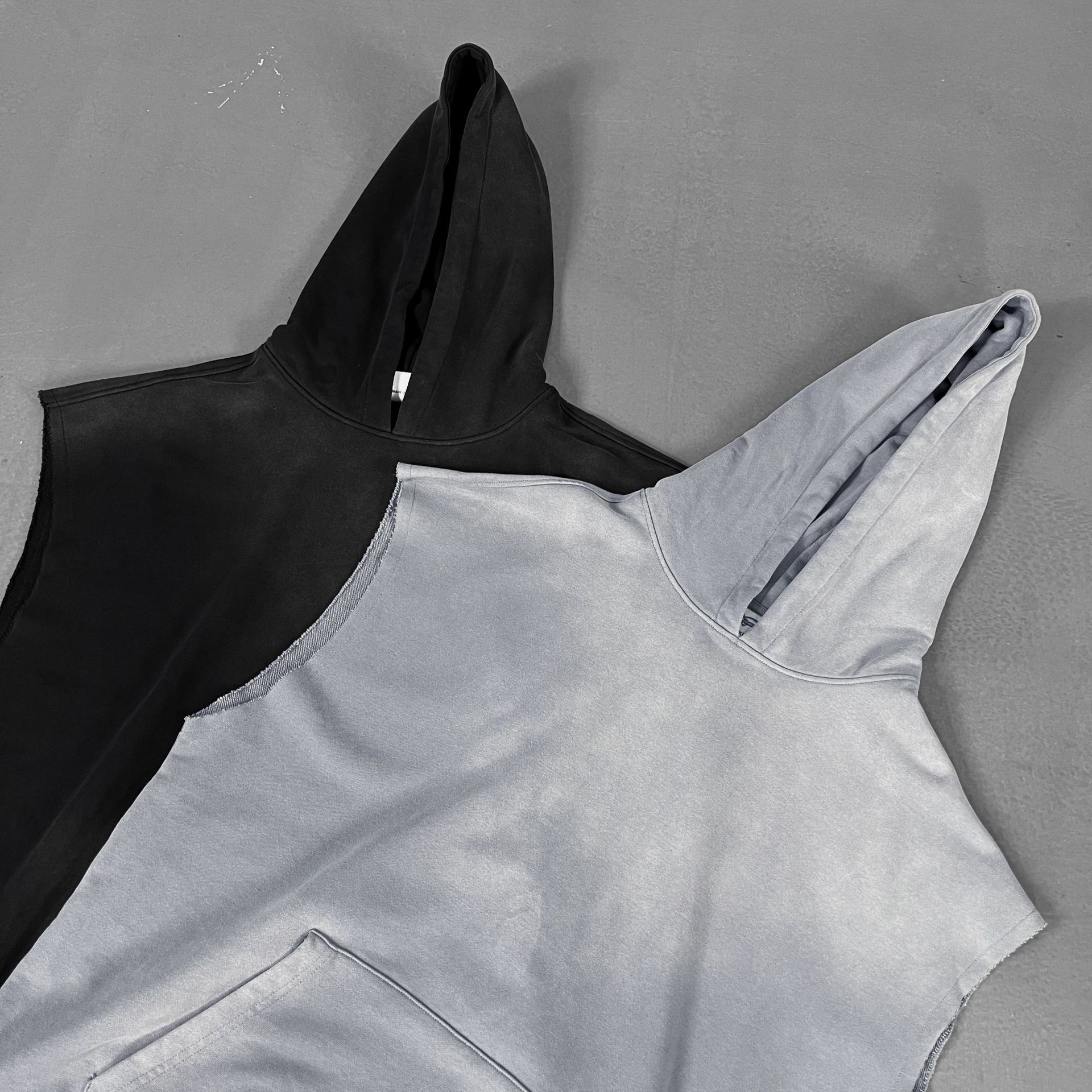 Mens Sleeveless Hooded Sweatshirt