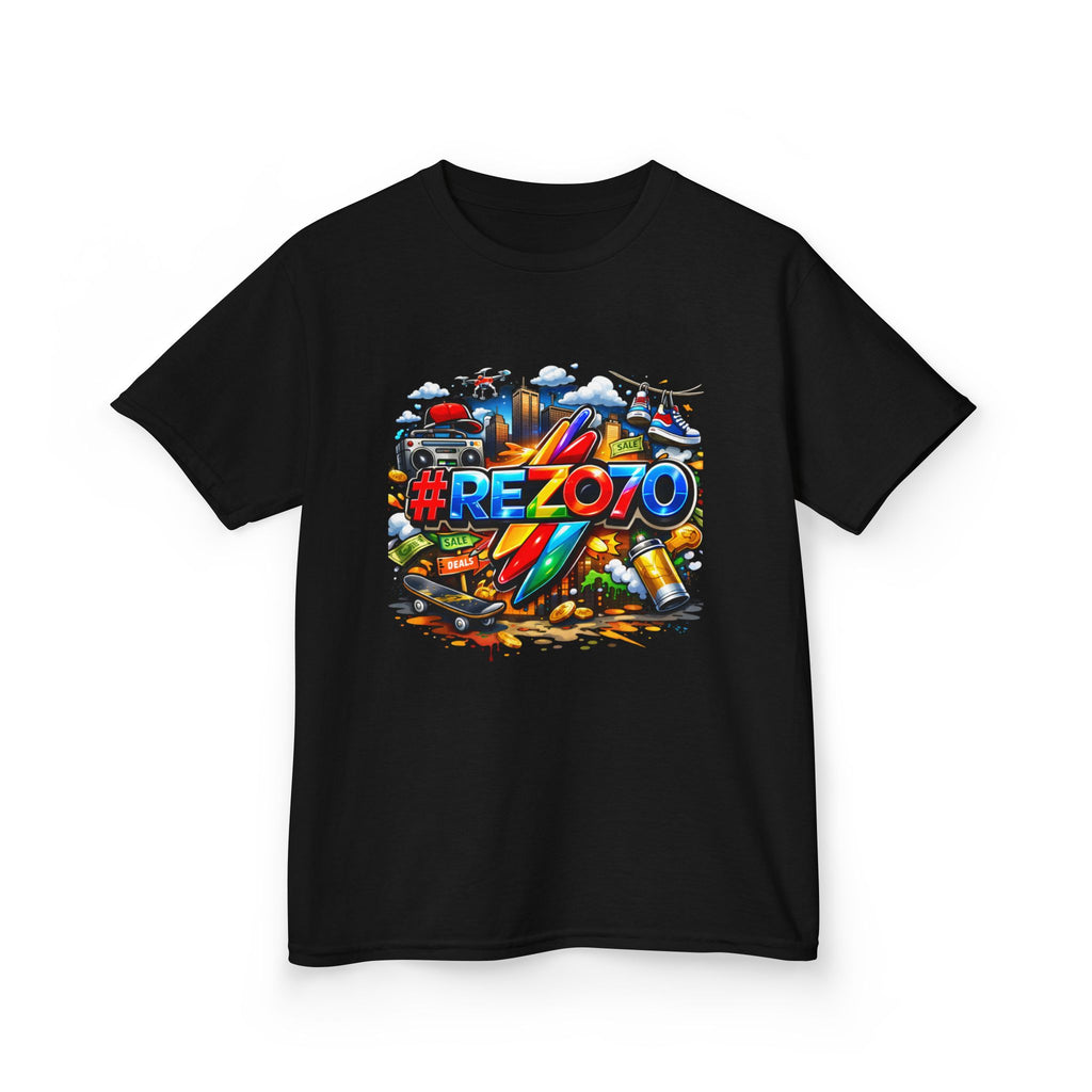 Kids Tee — Colorful #REZ0YO Surf & Skate Graphic