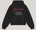 Jesus Is The Way Hoodie T-Shirt With A Crew Neck And Long Sleeves