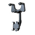 Multifunctional 360 Rear View Mirror For Car Rotatable And Retractable Car Phone Holder