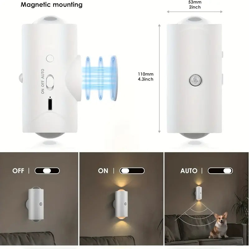 4PCS Color-sensing Motion Night, Wall, Cabinet, Decorative Lights