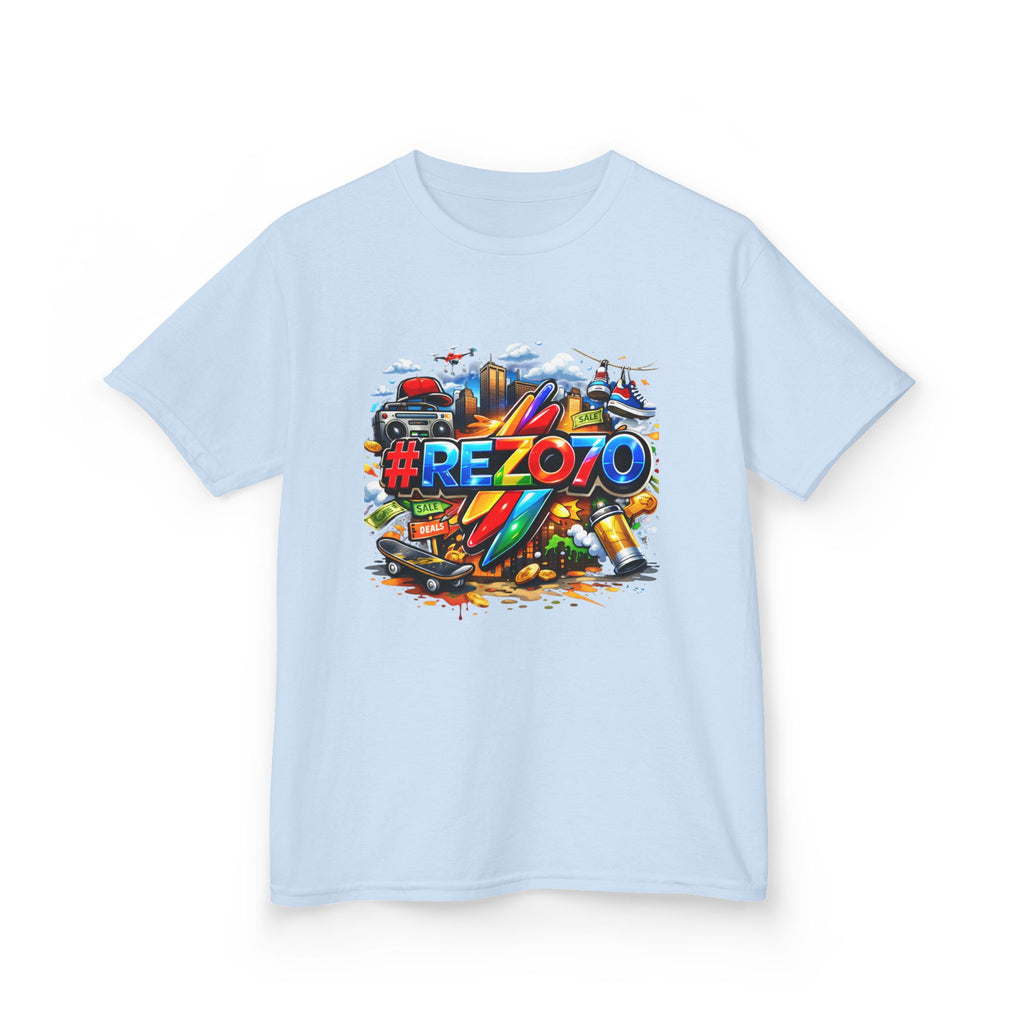 Kids Tee — Colorful #REZ0YO Surf & Skate Graphic