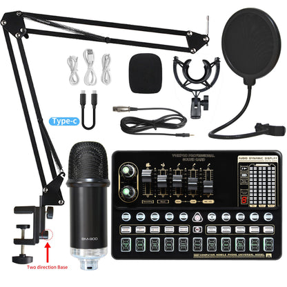 Sound Card Bm800 Set Microphone Stand Cell Phone Sound Card Set