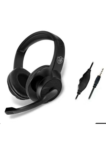 Gaming Headset Microphone Rotating Surround Sound Mode Compatible Laptop/Tablet/Smartphone/PS4/PS5 On-Ear Design Sound
