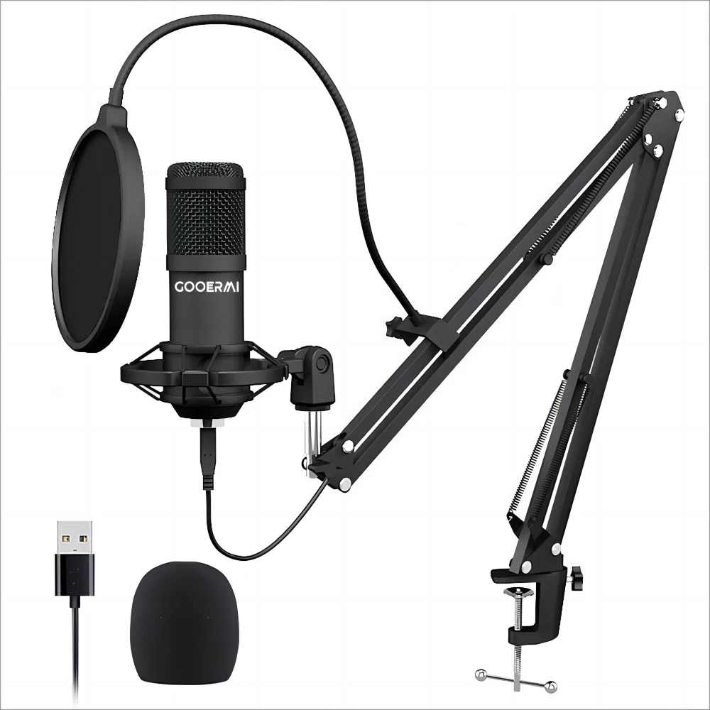 Clearance Sale Professional USB Condenser Microphone Kit for PC or Laptop Mic for Recording Broadcasting Gaming YouTube