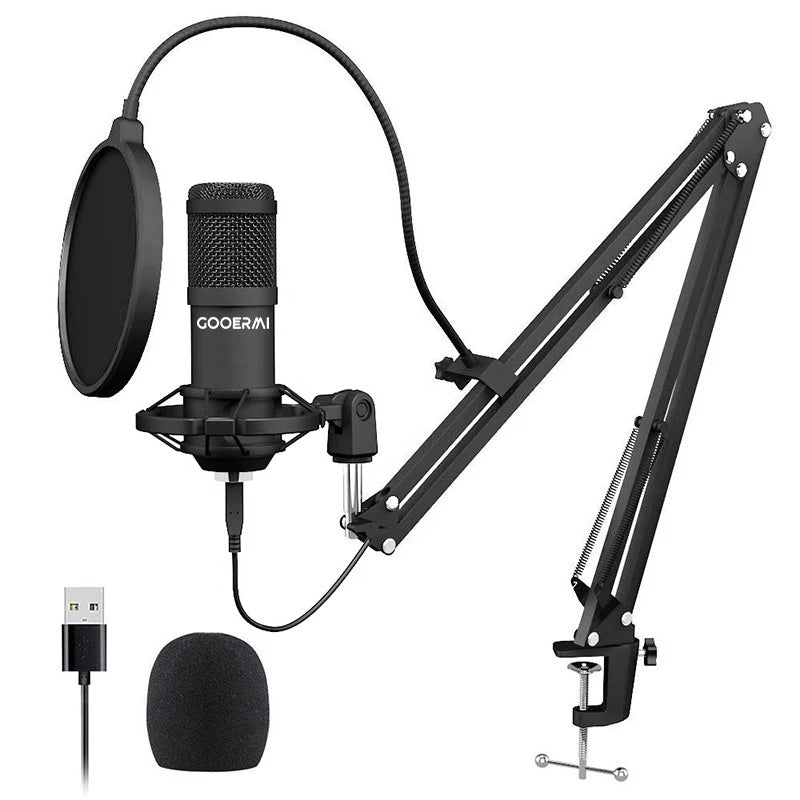 Clearance Sale Professional USB Condenser Microphone Kit for PC or Laptop Mic for Recording Broadcasting Gaming YouTube