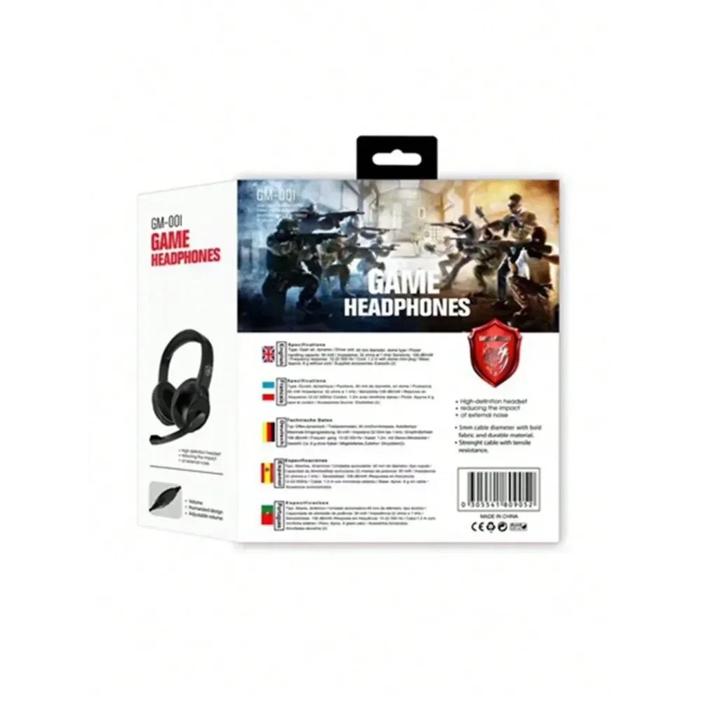 Gaming Headset Microphone Rotating Surround Sound Mode Compatible Laptop/Tablet/Smartphone/PS4/PS5 On-Ear Design Sound