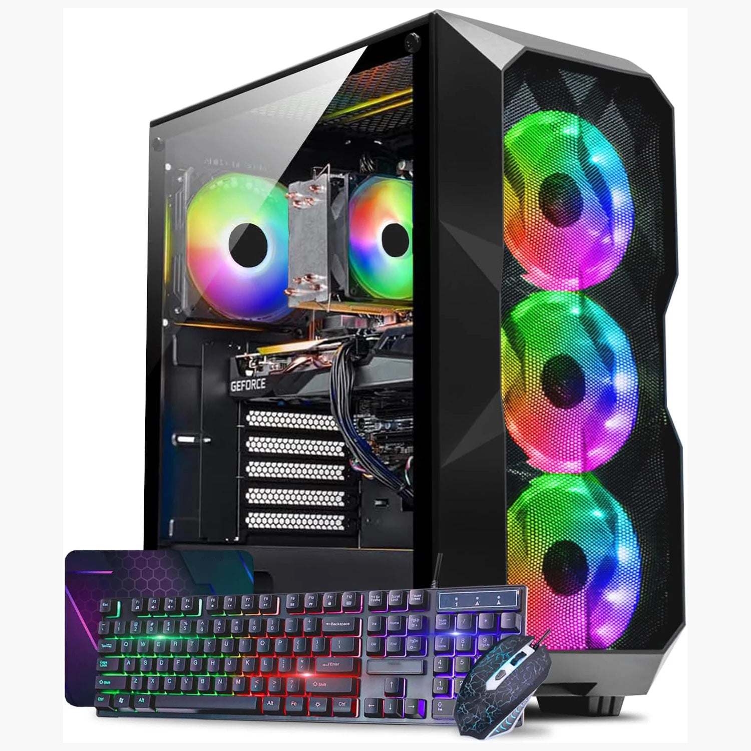 Extreme Cost Performance ARGB Fans I5 11400F 16GB RAM 1TB SSD GTX1660S 6G GDDR6 for Office Home Gaming Desktop Computer WIN10/11