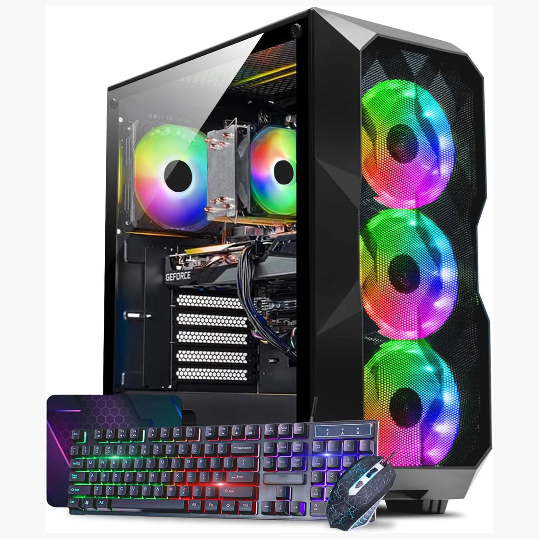Extreme Cost Performance ARGB Fans I5 11400F 16GB RAM 1TB SSD GTX1660S 6G GDDR6 for Office Home Gaming Desktop Computer WIN10/11