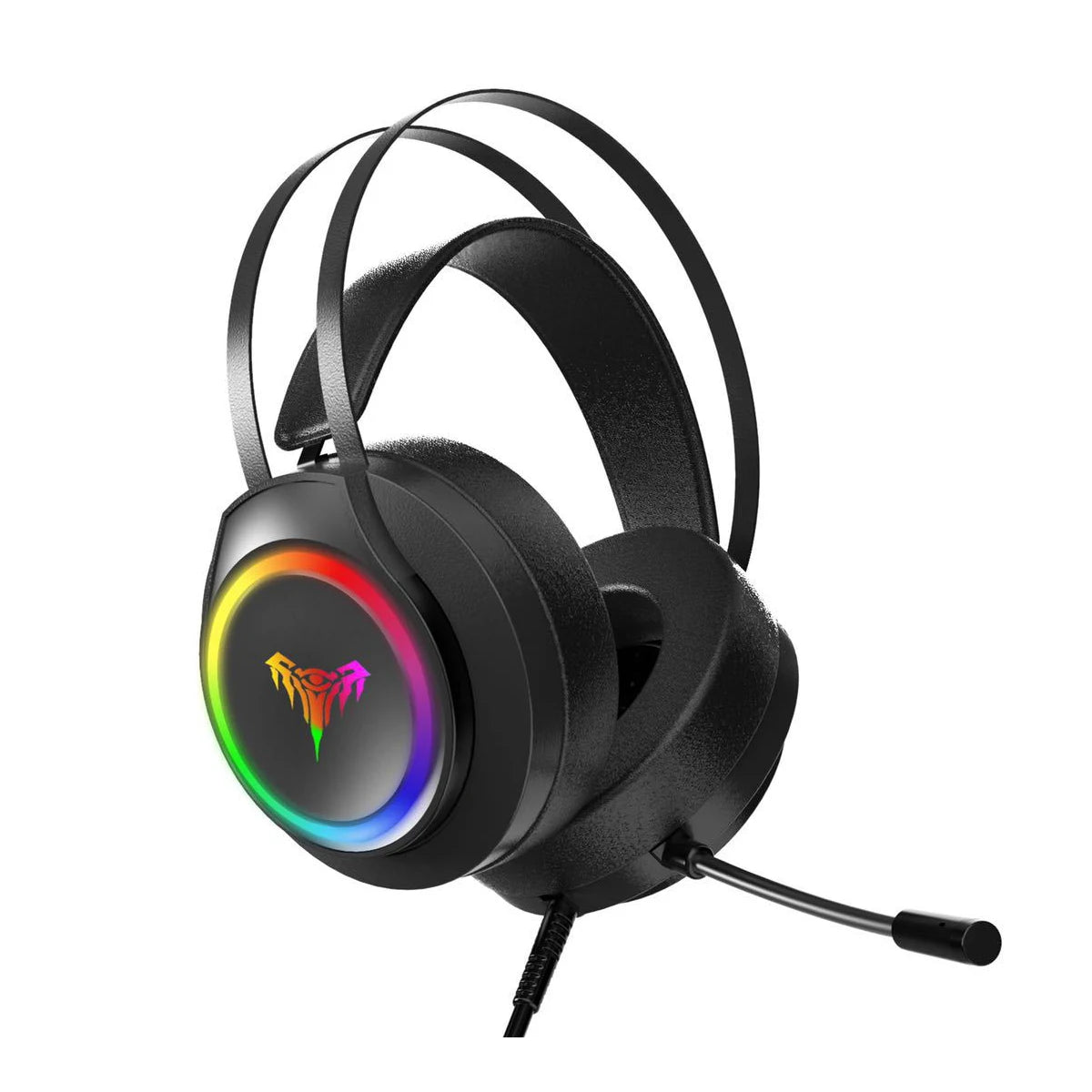 RGB USB Wired Gaming Earphones Headsets Dynamic Vocalism Principle Compatible with PC Laptop