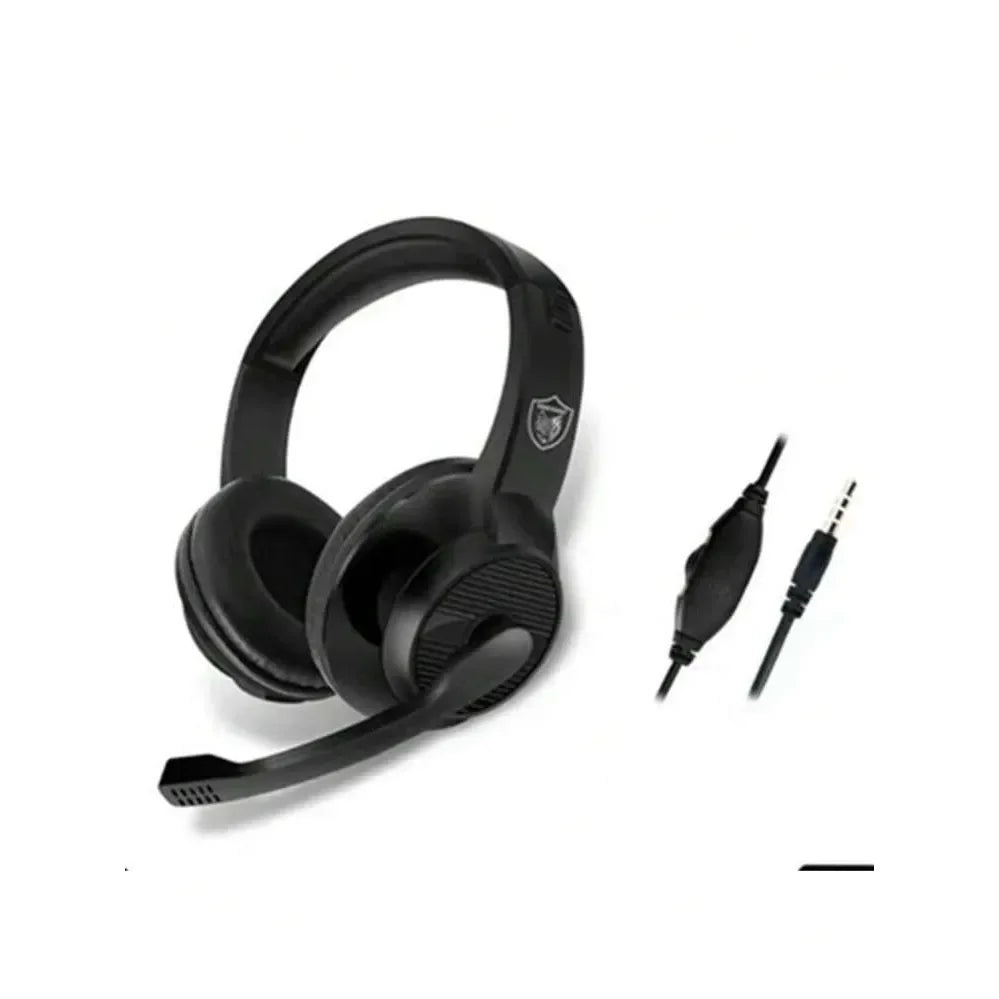 Gaming Headset Microphone Rotating Surround Sound Mode Compatible Laptop/Tablet/Smartphone/PS4/PS5 On-Ear Design Sound