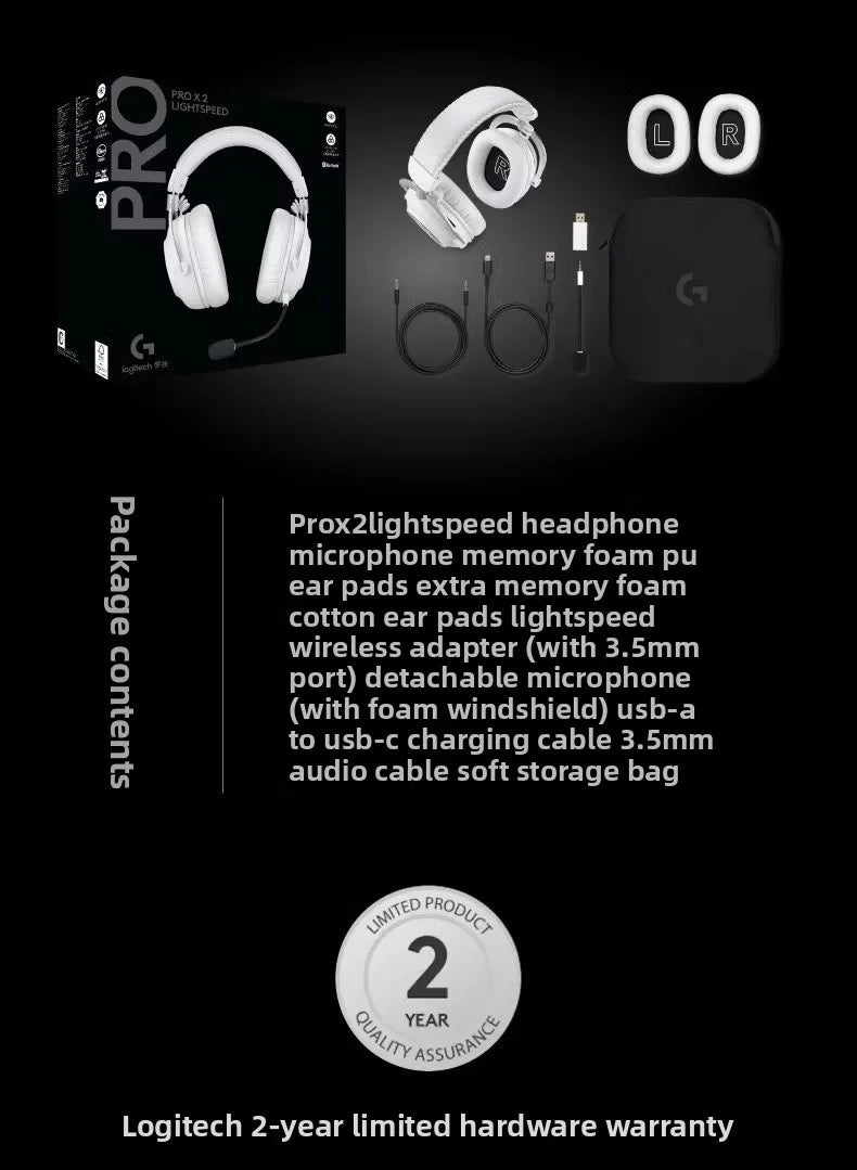Logitech  New G PRO X 2  Wireless Gaming Headset  Wholesale for Gaming Premium Ear Pads