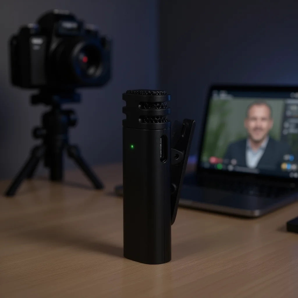Wireless Microphone Clip On Omnidirectional Noise Reduction Live Streaming Equipment Receiver With 1 Mic