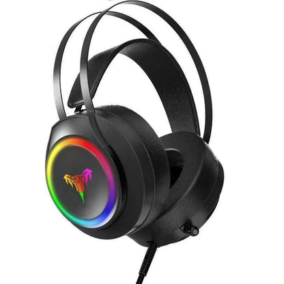 RGB USB Wired Gaming Earphones Headsets Dynamic Vocalism Principle Compatible with PC Laptop