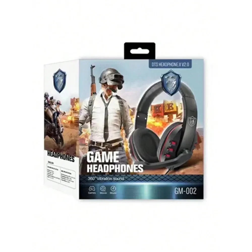 Gaming Headset Microphone Rotating Surround Sound Mode Compatible Laptop/Tablet/Smartphone/PS4/PS5 On-Ear Design Sound