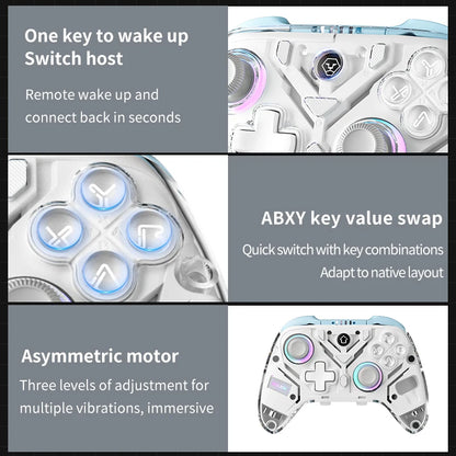 Aolion K10 RGB Wireless Gaming Controller With Charging Dock Gamepad Hall Effect Joystick Trigger For Nintend Switch 2/PC/Phone