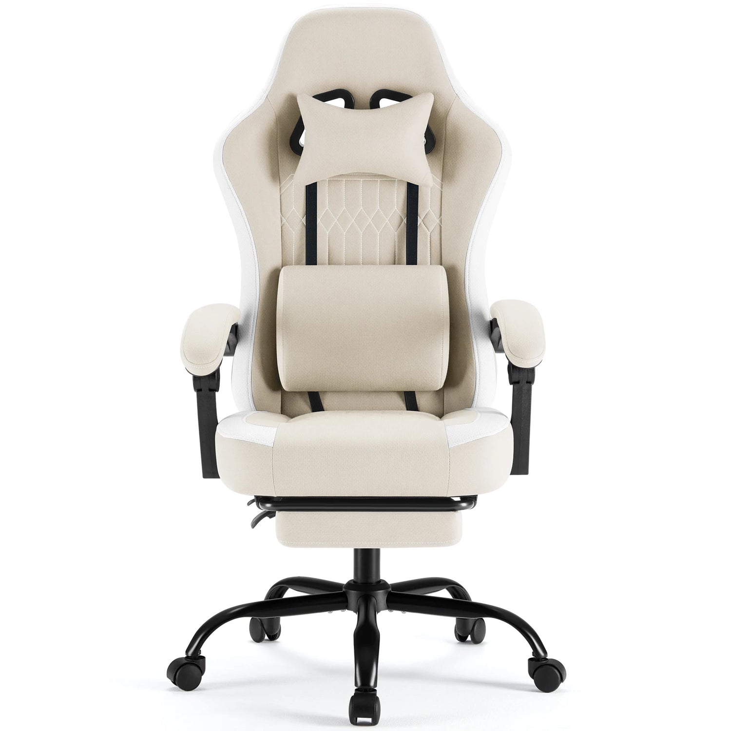 JHK Ergonomic Computer Gaming Chair Height Adjustable 360° Swivel with Headrest Lumbar Support Linkage Armrests For Office Home